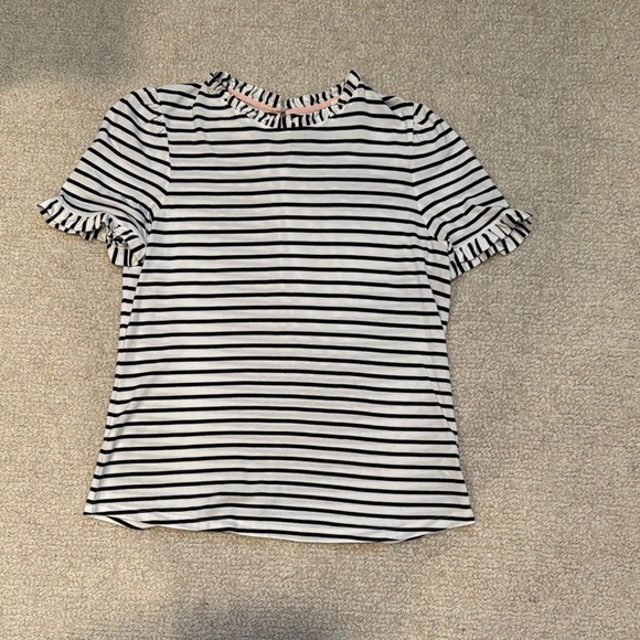Striped Ruffle Sleeve Top - Picture 1 of 5